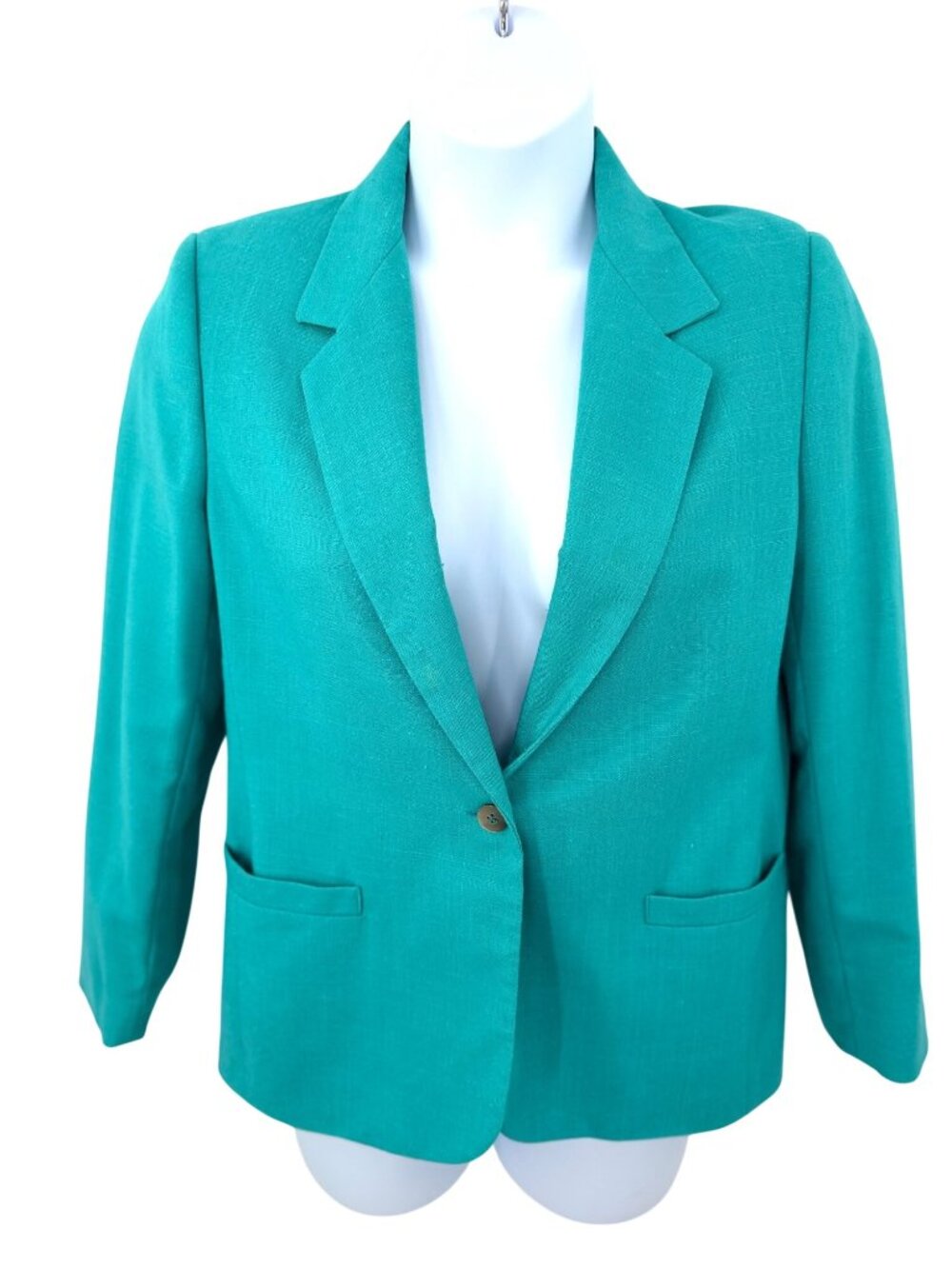 Vintage John Meyer Turquoise Blazer Jacket Size 14